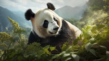 ai generato gigante panda alto qualità Immagine foto