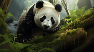 ai generato gigante panda alto qualità Immagine foto