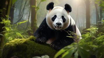 ai generato gigante panda alto qualità Immagine foto