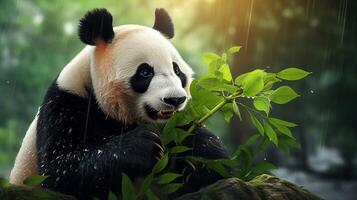 ai generato gigante panda alto qualità Immagine foto