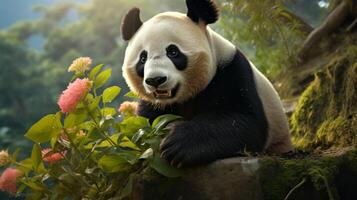 ai generato gigante panda alto qualità Immagine foto