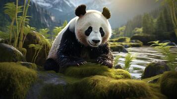 ai generato gigante panda alto qualità Immagine foto