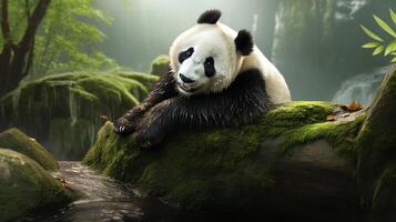 ai generato gigante panda alto qualità Immagine foto