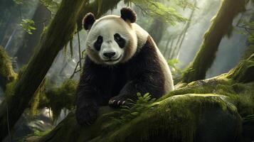 ai generato gigante panda alto qualità Immagine foto