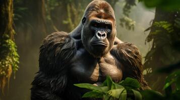 ai generato gorilla alto qualità Immagine foto