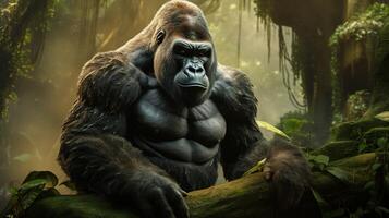 ai generato gorilla alto qualità Immagine foto