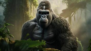 ai generato gorilla alto qualità Immagine foto