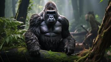 ai generato gorilla alto qualità Immagine foto