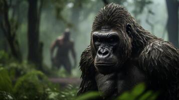 ai generato gorilla alto qualità Immagine foto