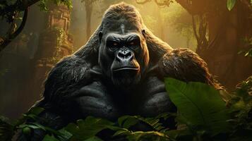 ai generato gorilla alto qualità Immagine foto