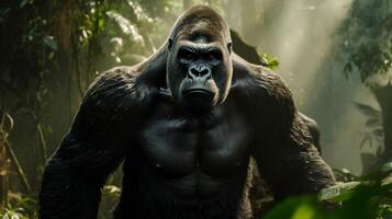 ai generato gorilla alto qualità Immagine foto