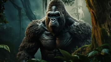 ai generato gorilla alto qualità Immagine foto