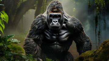 ai generato gorilla alto qualità Immagine foto