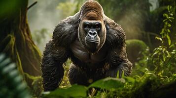 ai generato gorilla alto qualità Immagine foto