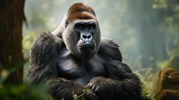 ai generato gorilla alto qualità Immagine foto