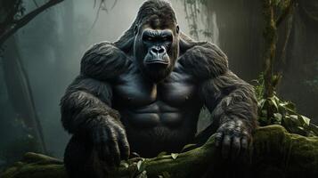 ai generato gorilla alto qualità Immagine foto