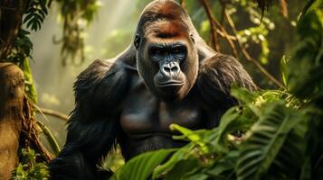 ai generato gorilla alto qualità Immagine foto