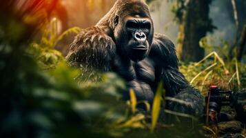 ai generato gorilla alto qualità Immagine foto