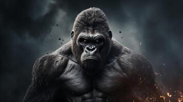 ai generato gorilla alto qualità Immagine foto