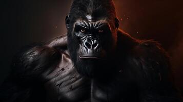 ai generato gorilla alto qualità Immagine foto