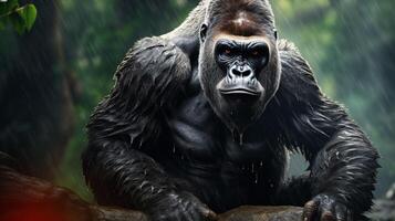 ai generato gorilla alto qualità Immagine foto