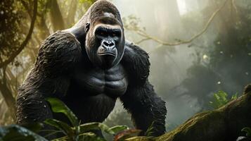 ai generato gorilla alto qualità Immagine foto