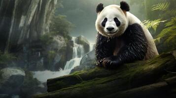 ai generato gigante panda alto qualità Immagine foto