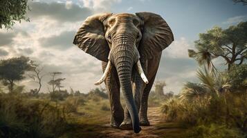 ai generato elefante alto qualità Immagine foto