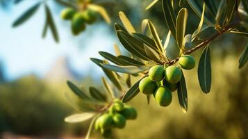 ai generato oliva morbido sfondo foto