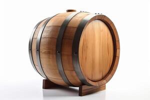 ai generato grande botte di vino fatto di tiglio Di legno. creare ai foto