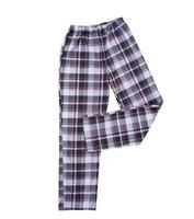 pantaloni del pigiama a quadri isolati - primo piano degli indumenti da notte foto