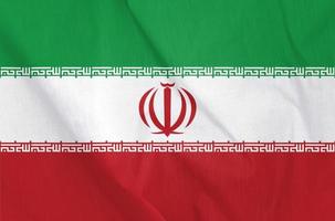 bandiera dell'Iran in tessuto foto