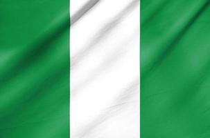 bandiera in tessuto della nigeria foto