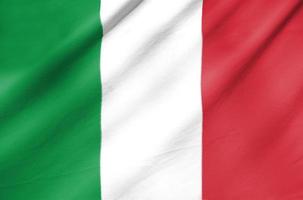 bandiera dell'italia in tessuto foto