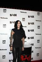 los angeles - settembre 30 Kat von d in arrivo a il rabbia gioco lanciare a il chinatown storico centrale plaza su settembre 30, 2011 nel los angeles, circa foto