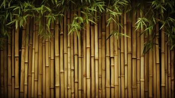 ai generato bambù recinto per giardino decorazione. neurale Rete ai generato foto