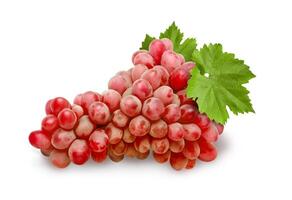 rosso uva frutta isolato foto