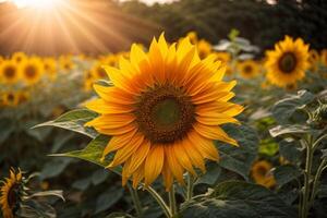 ai generato azienda agricola fiore sfondo astratto foto