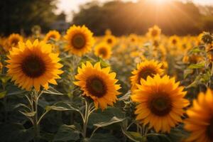 ai generato azienda agricola fiore sfondo astratto foto