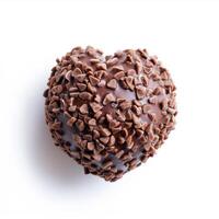 ai generato san valentino cioccolato cuore torta isolato foto