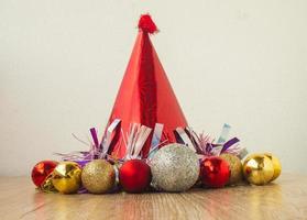 palla di natale su sfondo di natale foto