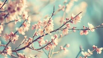 ai generato ciliegia fiorire serenità, primavera rinnovo scena foto