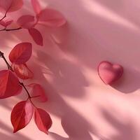 ai generato fantasia romantico sognare posto, San Valentino giorno, annuncio pubblicitario sfondo, spazio per prodotti, cuore Palloncino, rosso e rosa rosa. foto