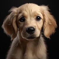 ai generato foto realistico carino cucciolo, foto di animale domestico cane