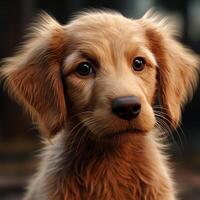 ai generato foto realistico carino cucciolo, foto di animale domestico cane