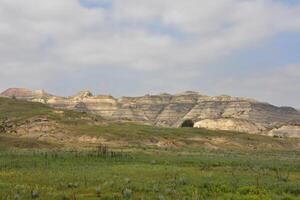 sorprendente calanchi paesaggio nel nord dakota nel il estate foto
