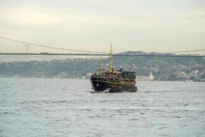 barca Visualizza a partire dal Istanbul bosphorus crociera foto