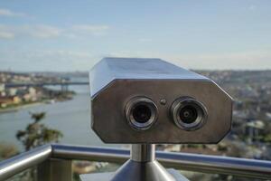 binocolo Visualizza di d'oro corno visto a partire dal pierre loti collina nel eyup quartiere nel Istanbul, tacchino. foto