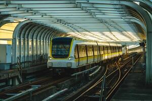 treno su il ferrovia di circolare linea di nuovo taipei città la metropolitana, Taiwan foto