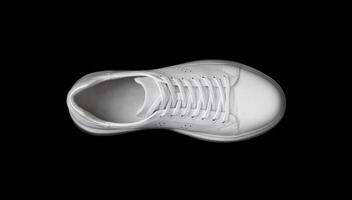 pieno bianca scarpe da ginnastica isolato su bianca sfondo foto